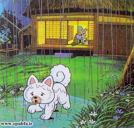 آنقدر باران روی او ریخته بود که از بدنش آب میچکید